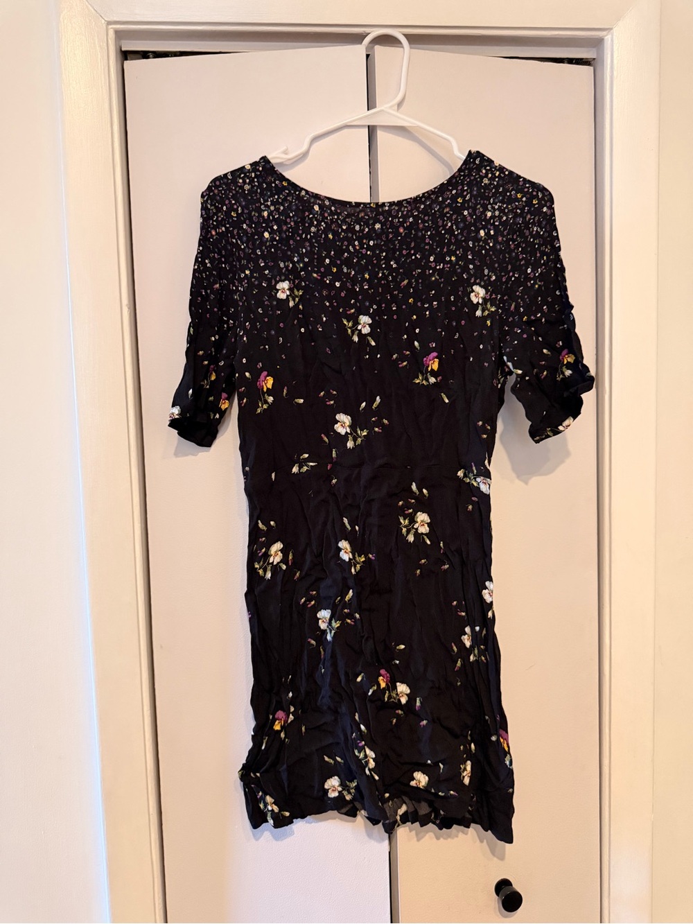 Black Jack Wills Floral Short Sleeve Smocked Top